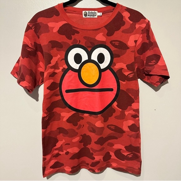 ๐HOST PICK x 2๐ BAPE x Baby Milo x Sesame Street Limited Edition Tee, Red, Small - Picture 13 of 15